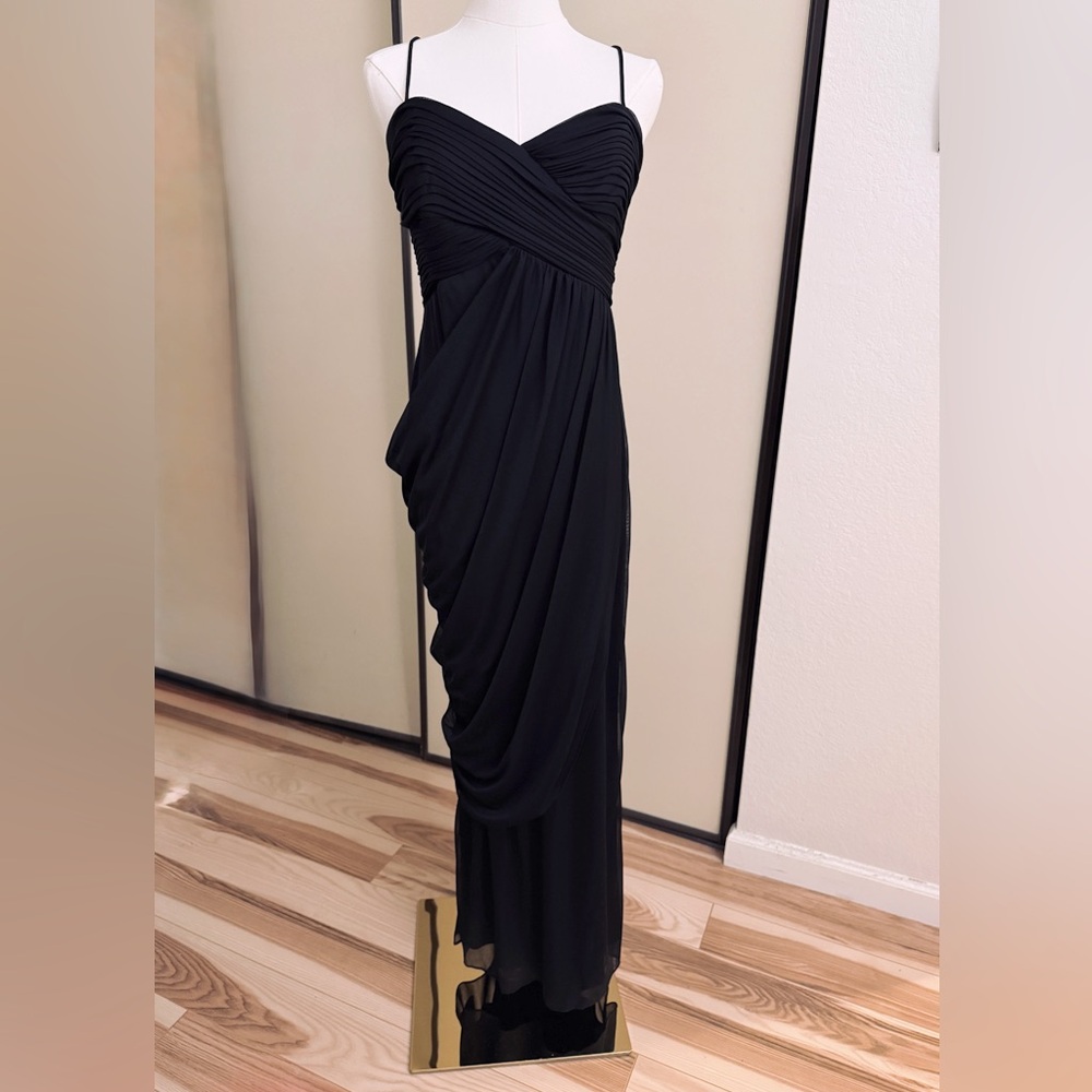 Grecian style evening gown with spaghetti straps. Size 12.